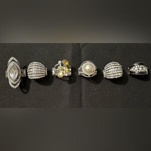 Silver and Yellow Accent Designer Ring